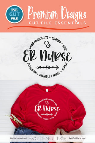 ER nurse svg, a unisex emergency room nurse svg file for crafters SVG SVG Cut File 