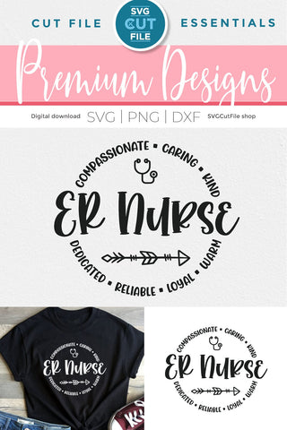 ER nurse svg, a unisex emergency room nurse svg file for crafters SVG SVG Cut File 