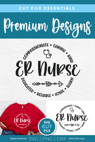 ER nurse svg, a unisex emergency room nurse svg file for crafters SVG SVG Cut File 