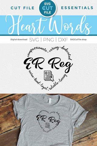 ER reg svg, emergency room registration svg, er svg, heart SVG SVG Cut File 
