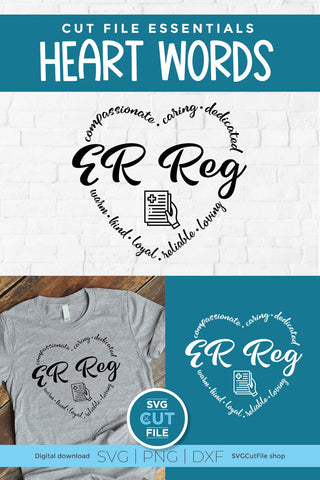 ER reg svg, emergency room registration svg, er svg, heart SVG SVG Cut File 