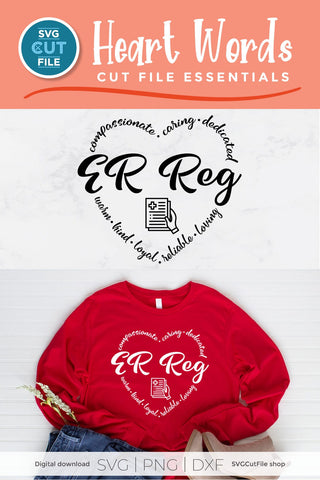 ER reg svg, emergency room registration svg, er svg, heart SVG SVG Cut File 