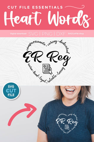 ER reg svg, emergency room registration svg, er svg, heart SVG SVG Cut File 