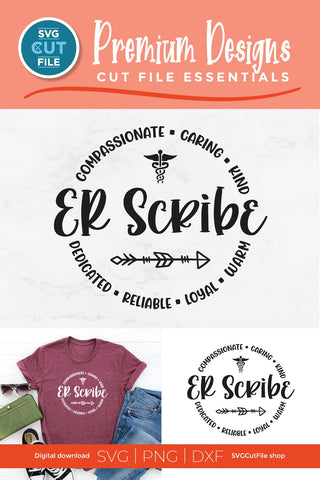 ER scribe svg, emergency department scribe, emergency room scribe svg, unisex SVG SVG Cut File 