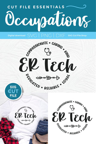 ER tech svg, emergency room tech svg SVG SVG Cut File 