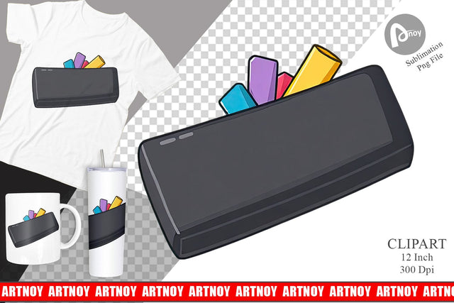 Eraser and Chalk Clipart Sublimation artnoy 