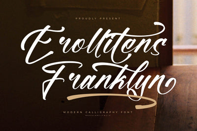 Erollitens Franklyn - Modern Calligraphy Font Font Letterena Studios 