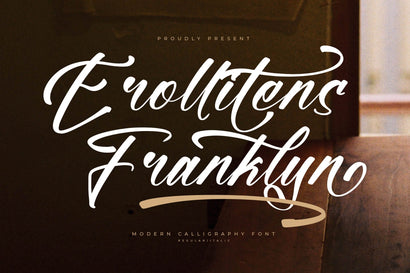 Erollitens Franklyn - Modern Calligraphy Font Font Letterena Studios 
