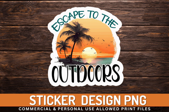 Escape to the Sticker Design Sublimation Regulrcrative 