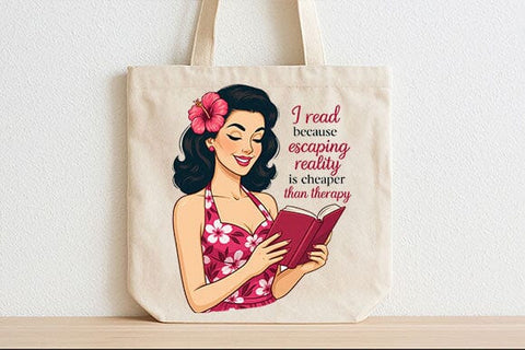 Escaping Reality Reading PNG Funny Book Lover Retro Sublimation Design SVG BillahCrafts 