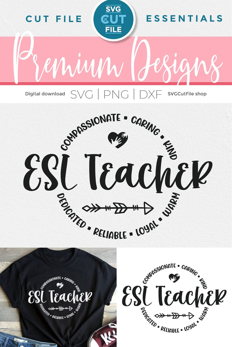 ESL Teacher svg, English as a Second Language teacher svg, school svg ...