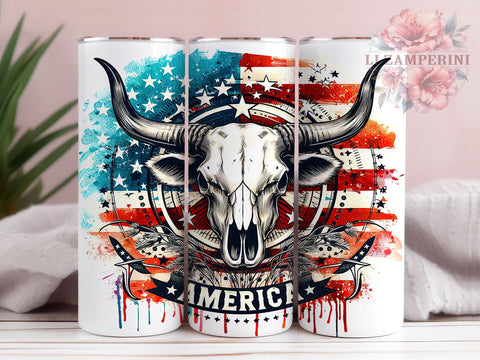 Est 1776 America 20oz Tumbler Wrap PNG, American Cowskull Tumbler Png, Straight & Tapered Tumbler Wrap, Instant Digital Download Sublimation Li Zamperini 