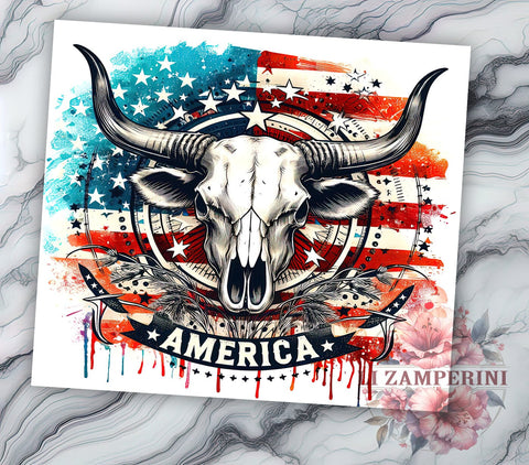 Est 1776 America 20oz Tumbler Wrap PNG, American Cowskull Tumbler Png, Straight & Tapered Tumbler Wrap, Instant Digital Download Sublimation Li Zamperini 