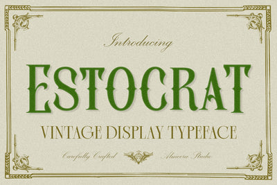 Estocrat - Vintage Display Serif Font studioalmeera 