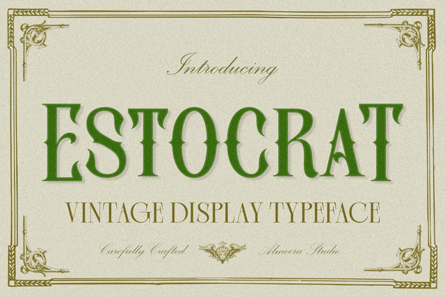 Estocrat - Vintage Display Serif Font studioalmeera 