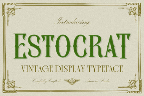 Estocrat - Vintage Display Serif Font studioalmeera 