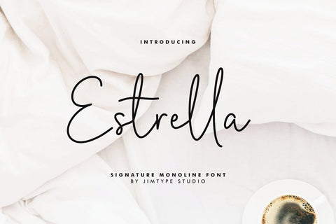 Estrella - Signature Minimalist Font Font Jimtype Studio 