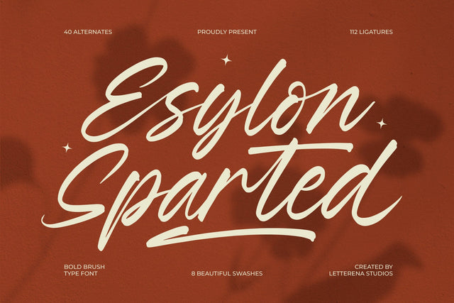 Esylon Sparted - Bold Brush Type Font Font Letterena Studios 