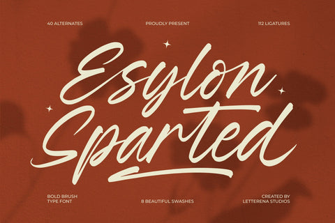 Esylon Sparted - Bold Brush Type Font Font Letterena Studios 