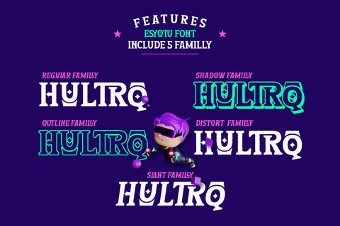 Esyotu - Serif Game Font Font twinletter 