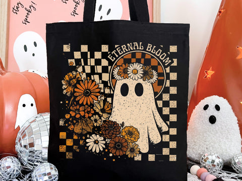 Eternal Bloom Ghost PNG, Retro Halloween SVG DesignDestine 