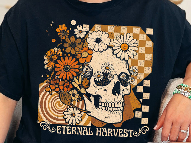 Eternal Harvest Skull PNG SVG DesignDestine 