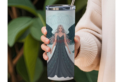 Ethereal Angel 20oz Tumbler Wrap Sublimation DesignSVG 
