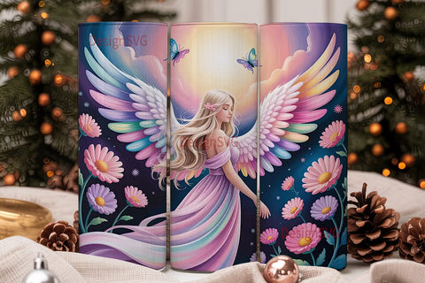 Ethereal Angel 20oz Tumbler Wrap Sublimation DesignSVG 
