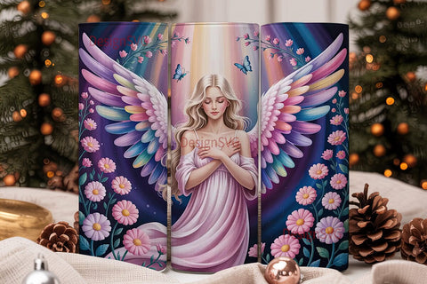 Ethereal Angel 20oz Tumbler Wrap Sublimation DesignSVG 
