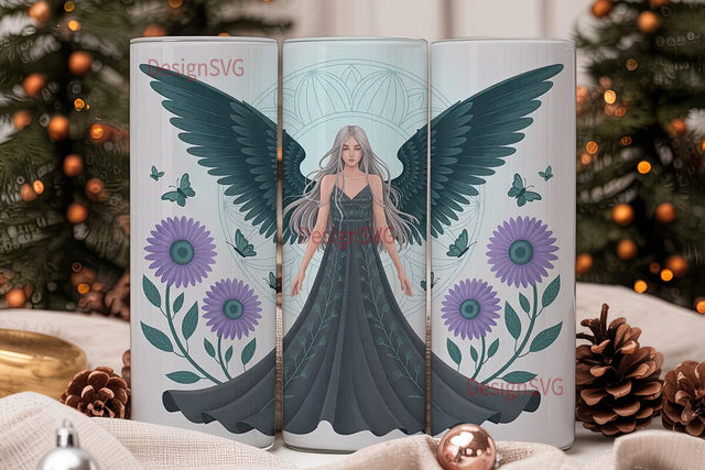 Ethereal Angel 20oz Tumbler Wrap Sublimation DesignSVG 