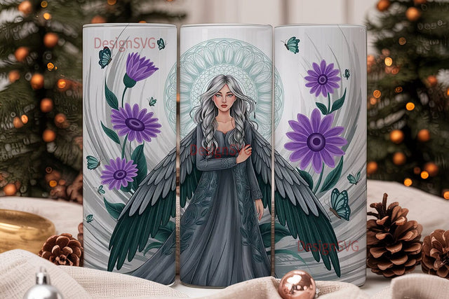 Ethereal Angel 20oz Tumbler Wrap Sublimation DesignSVG 