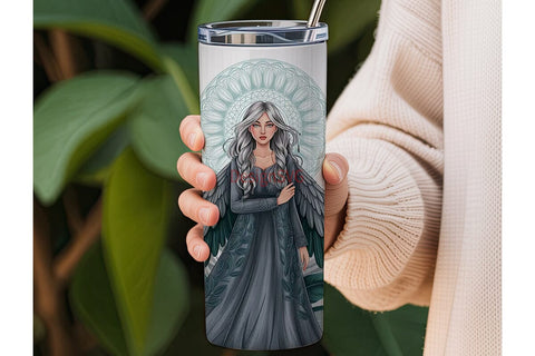 Ethereal Angel 20oz Tumbler Wrap Sublimation DesignSVG 