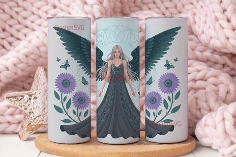 Ethereal Angel 20oz Tumbler Wrap Sublimation DesignSVG 