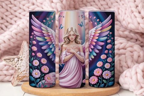 Ethereal Angel 20oz Tumbler Wrap Sublimation DesignSVG 