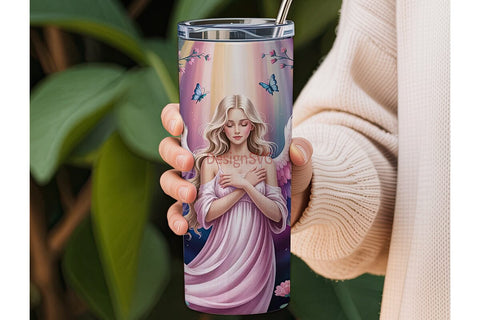 Ethereal Angel 20oz Tumbler Wrap Sublimation DesignSVG 