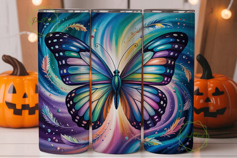 Ethereal Butterfly 20oz Tumbler Wrap Sublimation PixelChick 