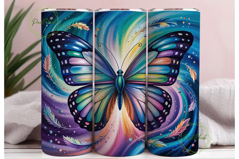Ethereal Butterfly 20oz Tumbler Wrap Sublimation PixelChick 