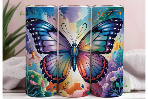 Ethereal Butterfly 20oz Tumbler Wrap Sublimation PixelChick 