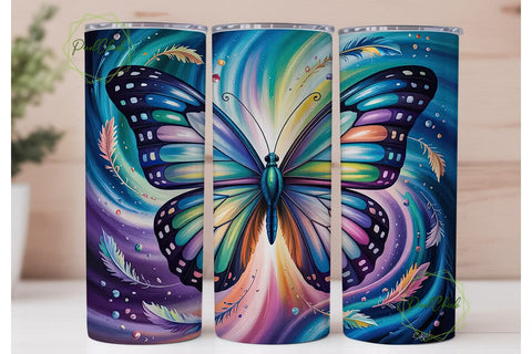 Ethereal Butterfly 20oz Tumbler Wrap Sublimation PixelChick 