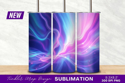 Ethereal Colorful Aurora Tumbler Png Background Sublimation Regulrcrative 
