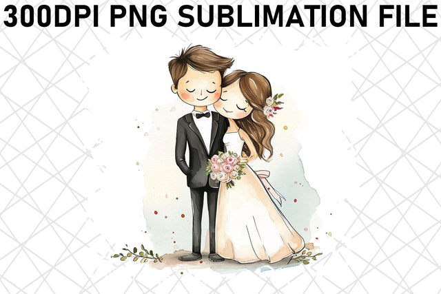 Ethereal Essence: Bride & Groom Sublimation Kit Sublimation afrosvg 