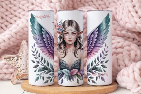 Ethereal Fairy 20oz Tumbler Wrap Sublimation DesignSVG 