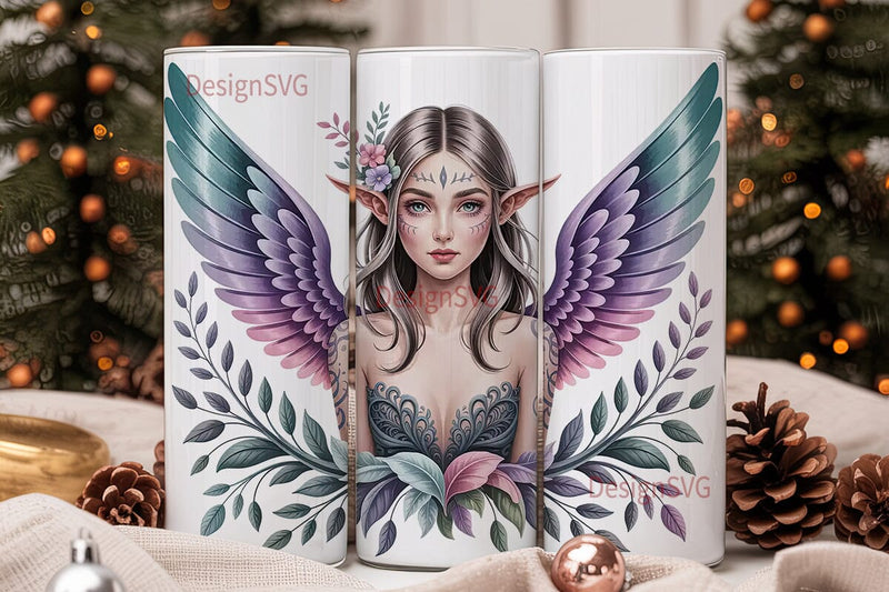 Ethereal Fairy 20oz Tumbler Wrap Sublimation DesignSVG 