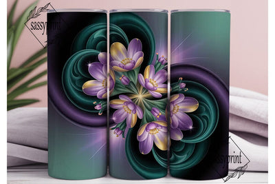 Ethereal Floral 20oz Tumbler Wrap Sublimation sassyprint 