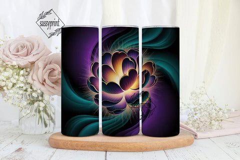 Ethereal Floral 20oz Tumbler Wrap Sublimation sassyprint 