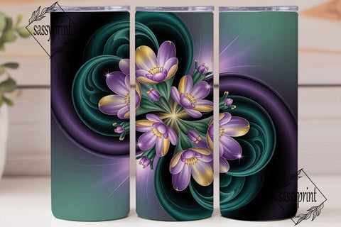 Ethereal Floral 20oz Tumbler Wrap Sublimation sassyprint 