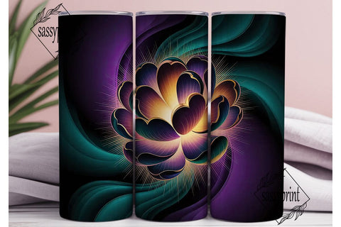 Ethereal Floral 20oz Tumbler Wrap Sublimation sassyprint 