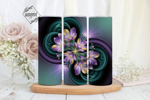 Ethereal Floral 20oz Tumbler Wrap Sublimation sassyprint 