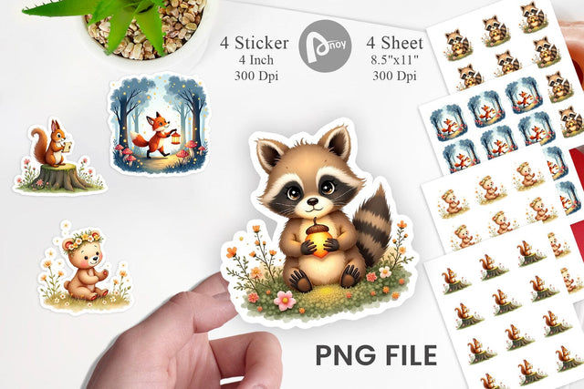 Ethereal Forest Creatures Sticker Sublimation artnoy 