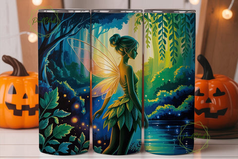 Ethereal Forest Fairy 20oz Tumbler Wrap Sublimation PixelChick 